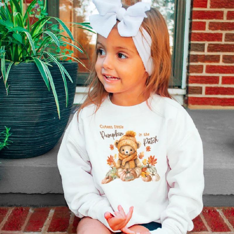  Cutest Pumpkin In The Patch Halloween Kids Sweatshirt