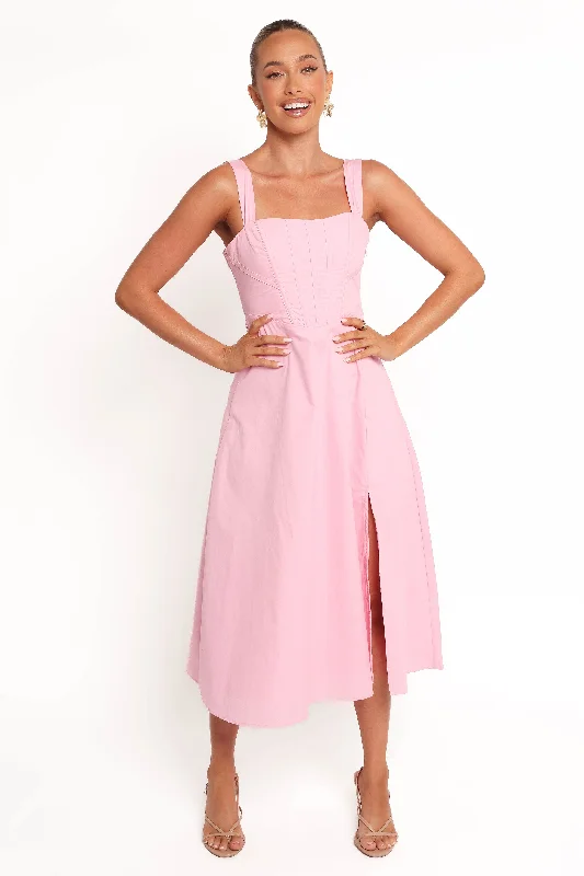 - Pet smart GPS locator Cosima Midi Dress - Pink