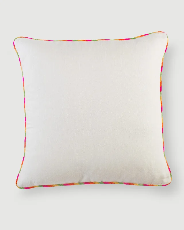 - Dog heart rate monitoring collar Tussar Cushion Cover - Ivory