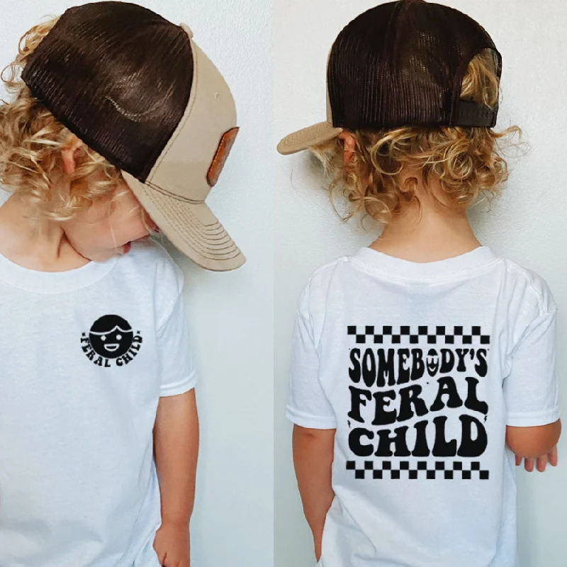  Somebody's Feral Child Front & Back Graphic Tee