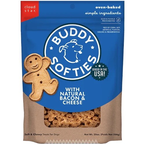 Bacon & Cheese Healthy Whole Grain Soft & Chewy Treats - Buddy Biscuit