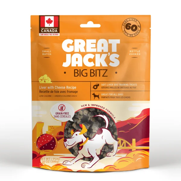 Big BItz Liver with Cheese Recipe Dog Treats 396 gm - Great Jacks