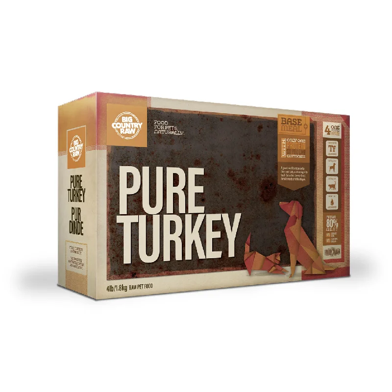 Big Country Raw Pure Turkey Carton - 4 Lb