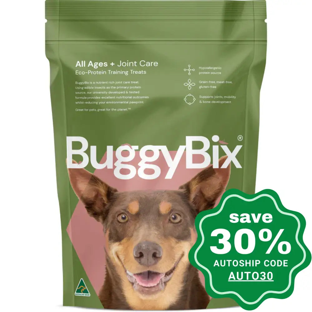 BuggyBix - Dried Treats For Dogs - All Ages + Joint Care Eco-Protein Training Treats - 170g