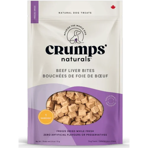 Beef Liver Bites  Dog Treats - 2.3|5.5 oz - Crumps' Naturals