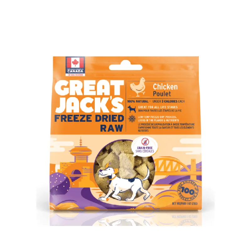 Freeze-Dried Raw Chicken Dog Treats - Great Jacks