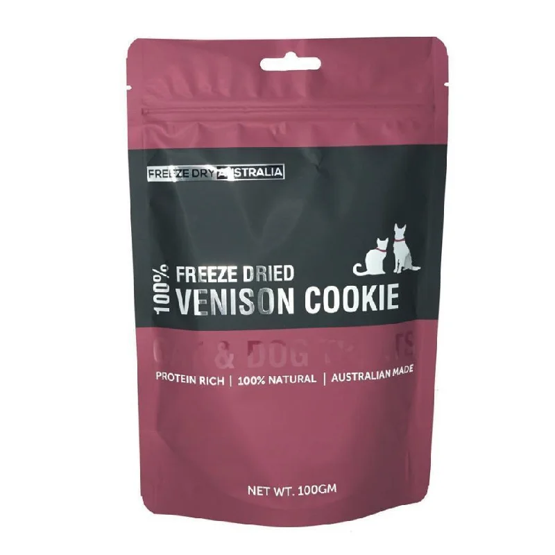 Freeze Dry Australia Venison Cookie Natural Treats for Cats and Dogs 100g