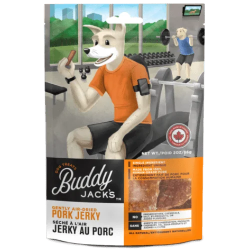 GF Pork Jerky Dog Treats - Buddy Jacks