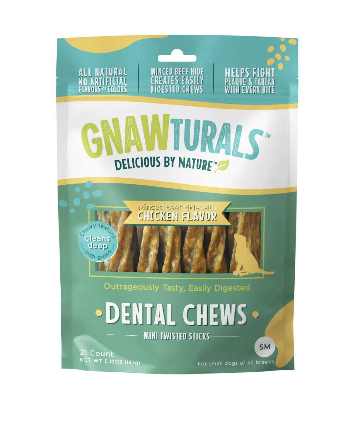 GNAWTURALS DENTAL TWISTED MINI CHICKEN