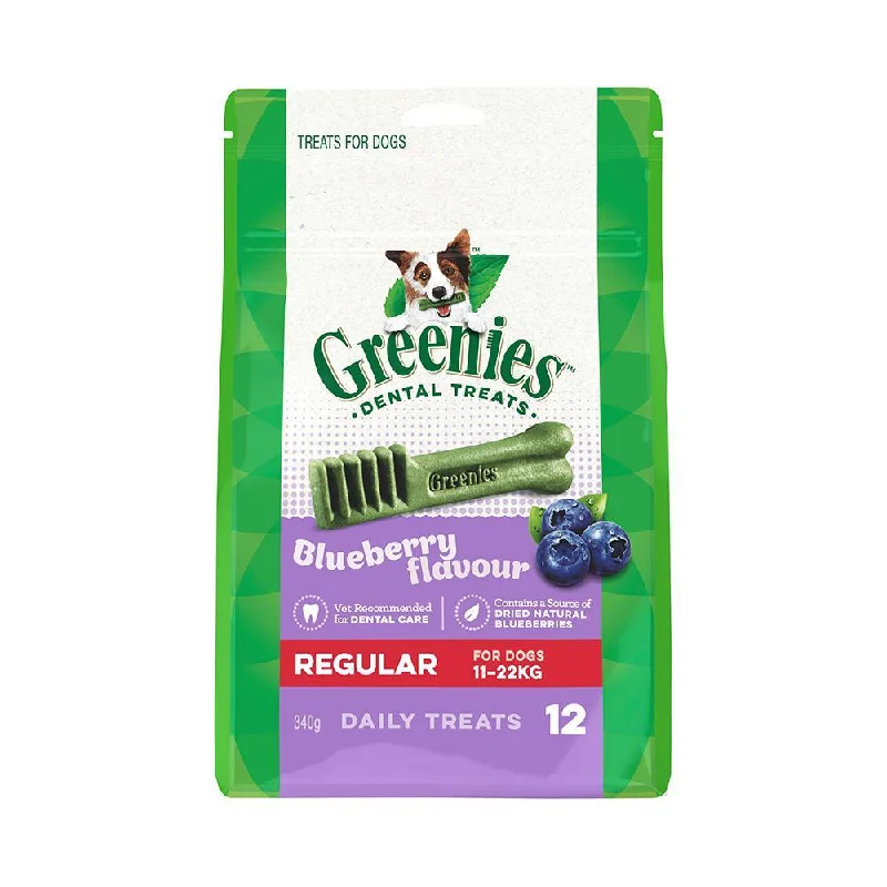 Greenies Dog Blueberry Dental Treats for Regular Dogs 340g