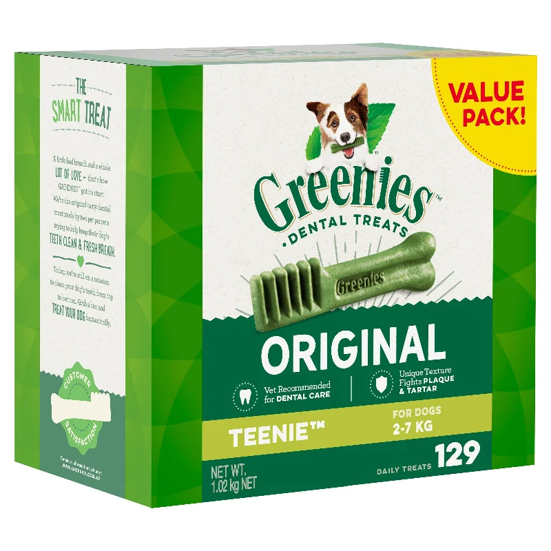 Greenies Dog Original Dental Treats for Teenie Dogs Value Pack 1kg