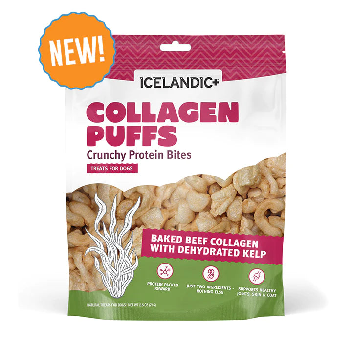 ICELANDIC + COLLAGEN PUFFS 2.5oz MED to LG DOG