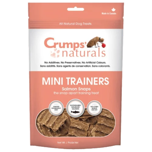 Mini Trainers Salmon Snaps Dog Treats 4.2 oz - Crumps' Naturals