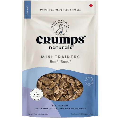 Mini Trainers Semi-moist Beef  Dog Treats 4.2 oz - Crumps' Naturals