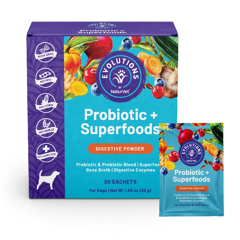 NaturVet Evolutions Probiotic + Superfoods Digestive Powder Sachet for Dogs