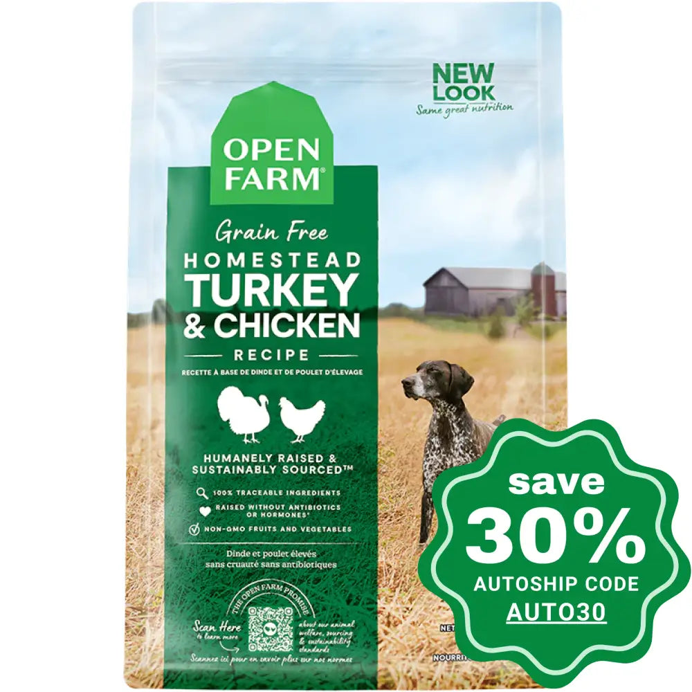 Open Farm - Dry Food for Dogs - Grain Free Homestead Turkey & Chicken Recipe - 11LB