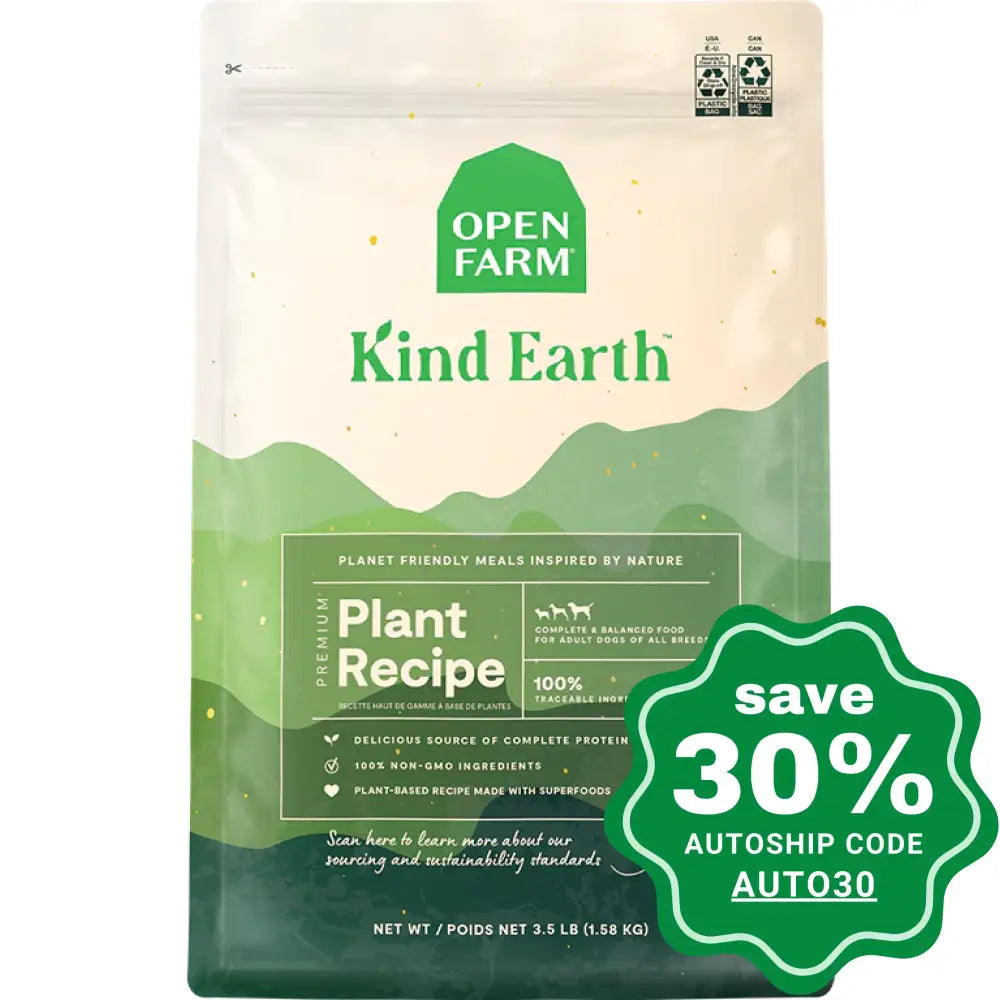 Open Farm - Dry Food for Dogs - Kind Earth Premium Plant Kibble Recipe - 3.5LB