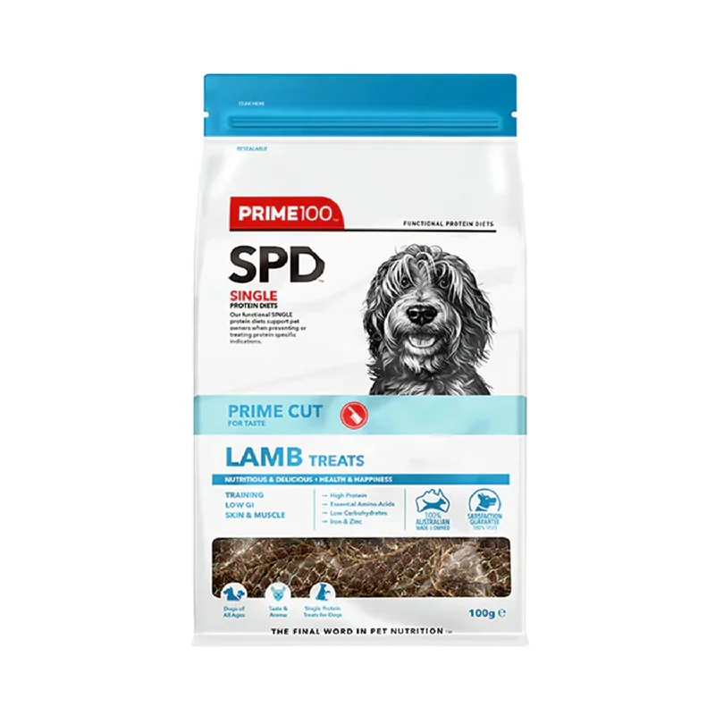 Prime100 SPD Cut Lamb Dog Treats 100g