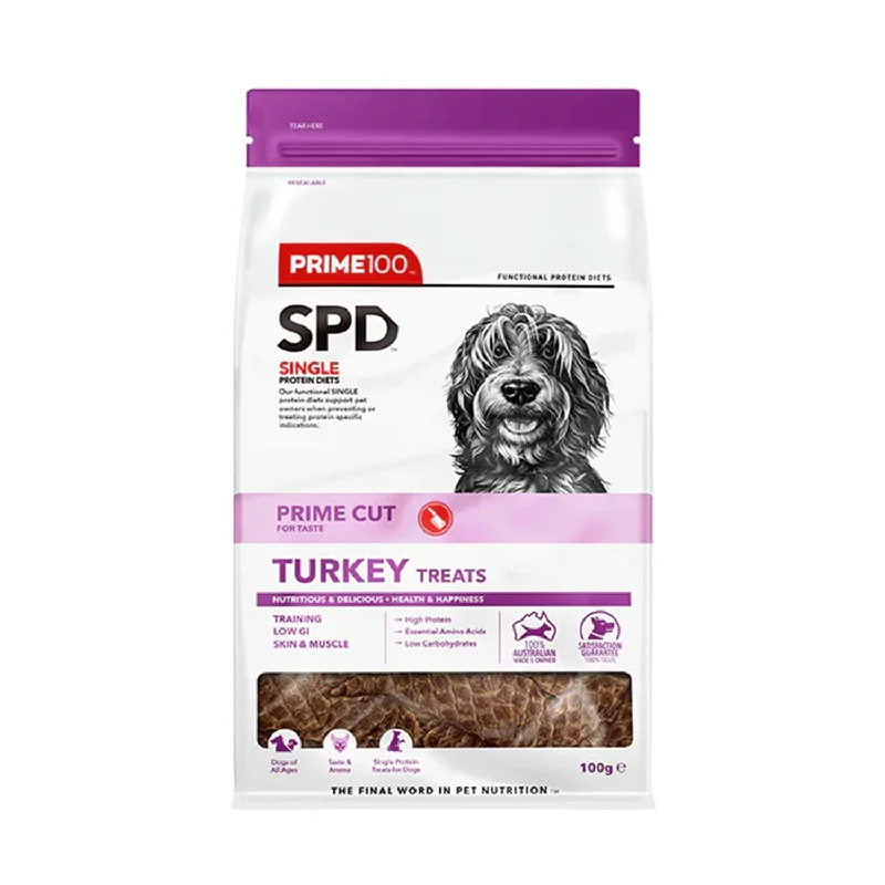 Prime100 SPD Cut Turkey Dog Treats 100g