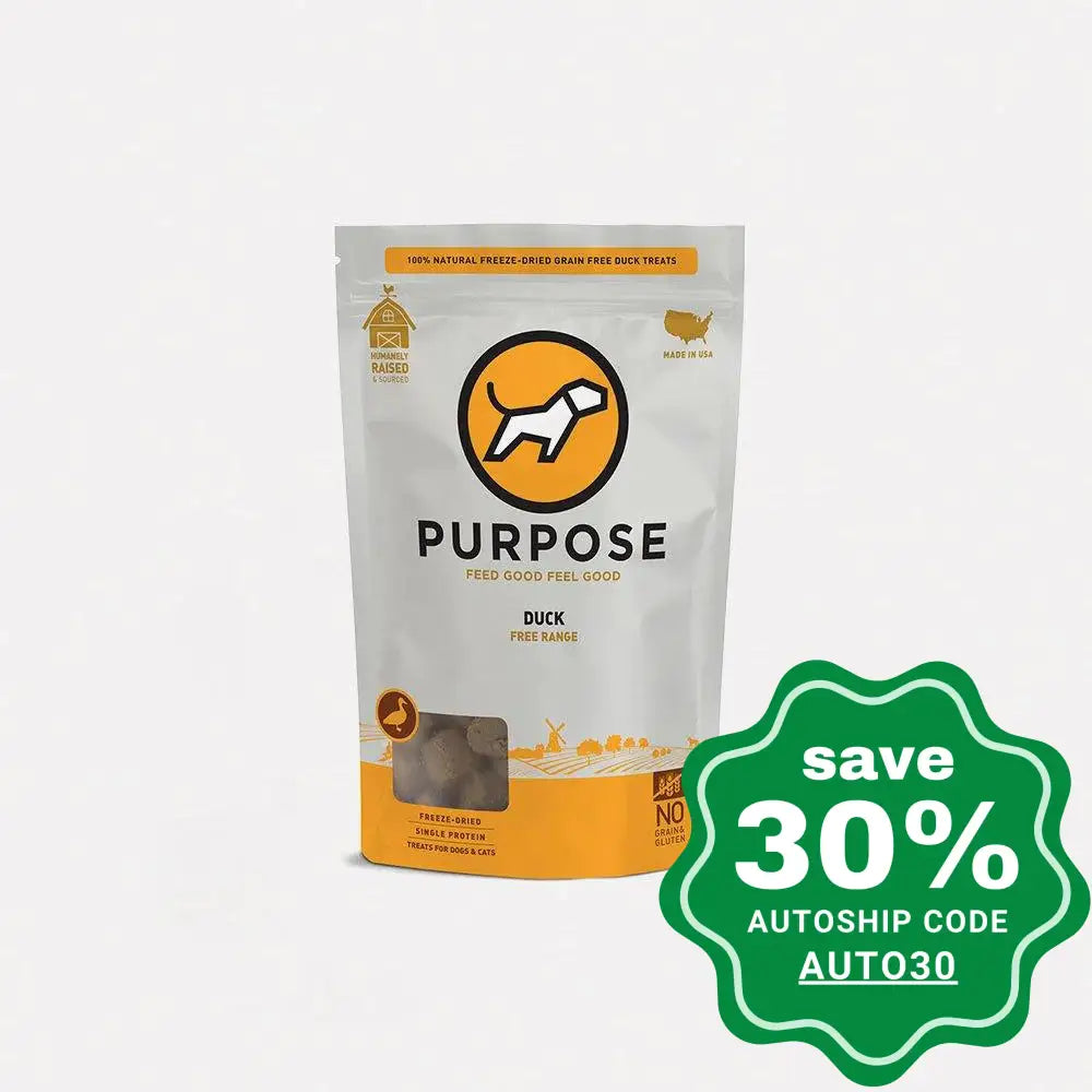 Purpose - Freeze Dried Dogs & Cats Treats - Single Protein - Duck - 3OZ