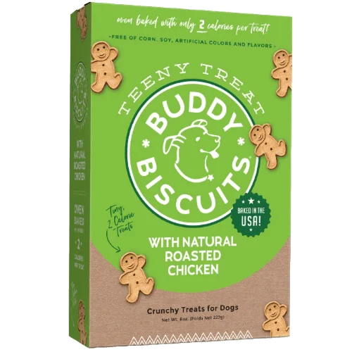 Roasted Chicken Healthy Whole Grain Oven Baked Teeny Dog Treats 8 oz  - Buddy Biscuits