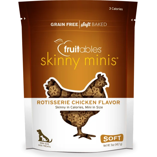 Skinny Minis Rotisserie Chicken Chewy Dog Treats 5 oz (141 g) - Fruitables