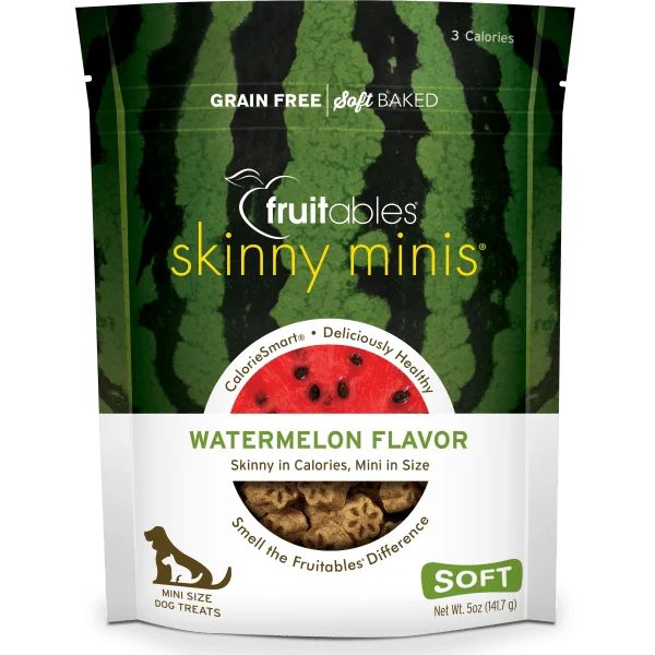 Skinny Minis Watermelon Chewy Dog Treats 5 oz (141 g) - Fruitables