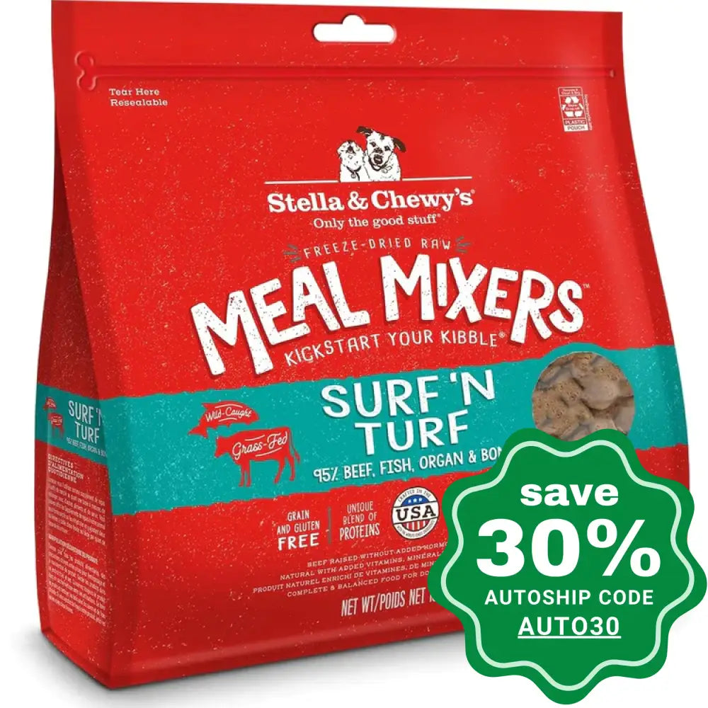 Stella & Chewy's - Freeze Dried Meal Mixers For Dogs - Surf 'N Turf - 18OZ