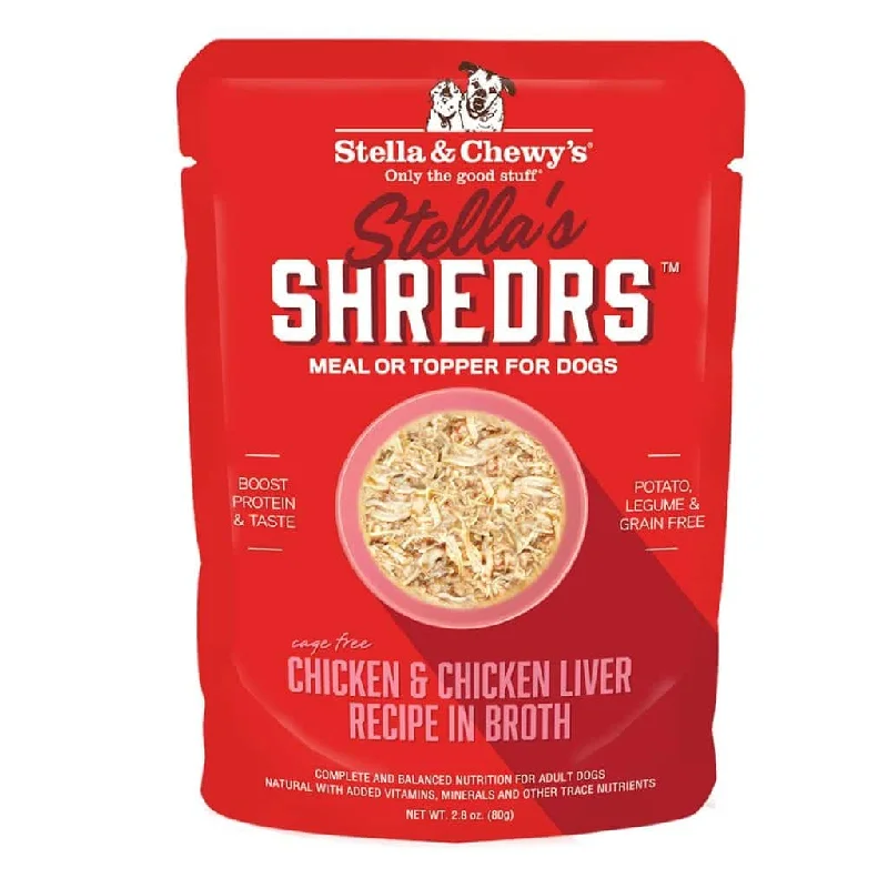 Stella & Chewy's Shredrs Chicken & Chicken Liver in Broth Topper for Dogs