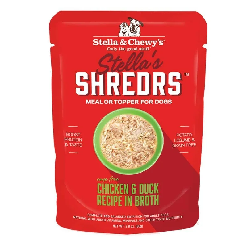 Stella & Chewy's Shredrs Chicken & Duck in Broth Topper for Dogs