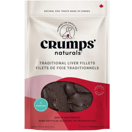 Traditional Liver Fillets  Dog Treats 2.4 oz - Crumps' Naturals