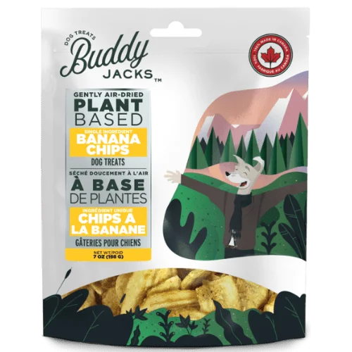 Vegan Banana Chips Dog Treats - Buddy Jacks