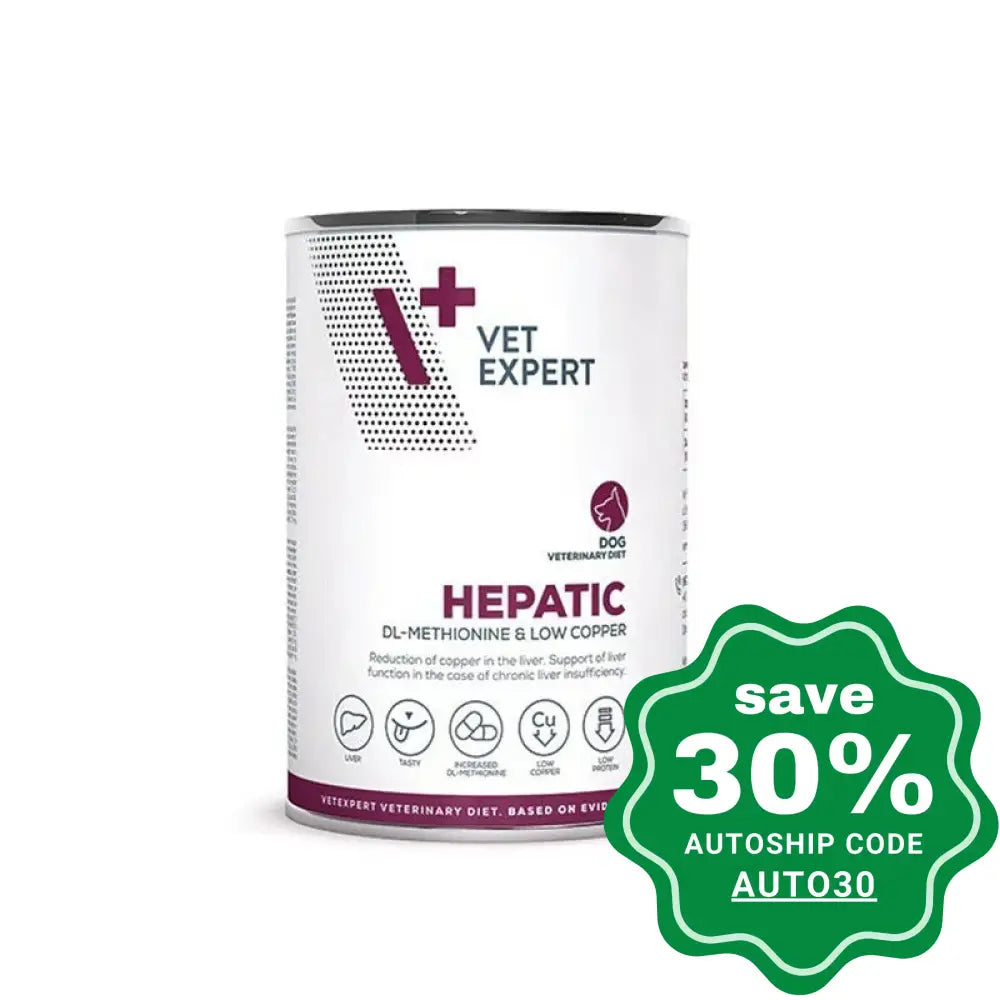 Vet Expert - V+ Veterinary Diet - Hepatic Wet Dog Food - 400G (Min. 12 Cans)