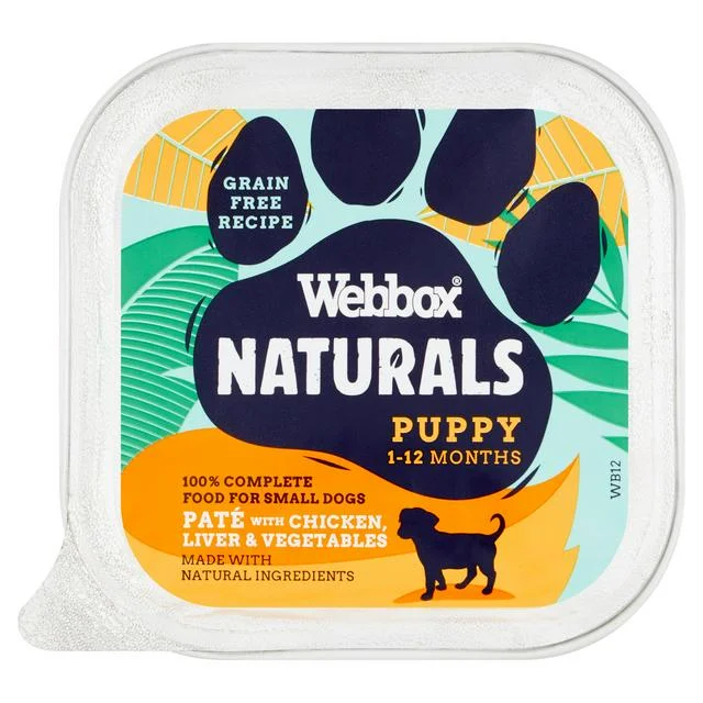 Webbox Nat Puppy Chk Lv Veg Pate 11x150g