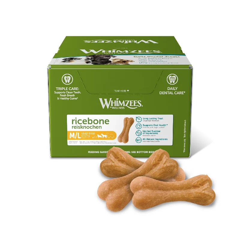 Whimzees Rice Bone Display Box M/L x50