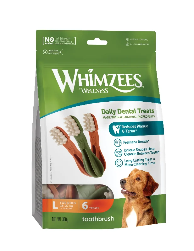 Whimzees Toothbrush Lrg 6x6 Bags x150mm