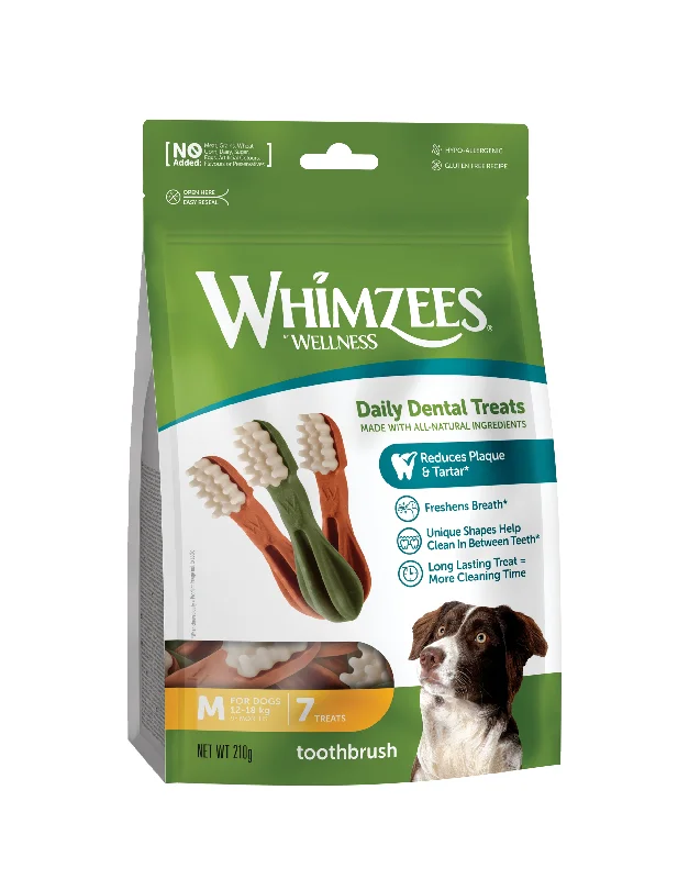 Whimzees Toothbrush Med Week Pk7x6