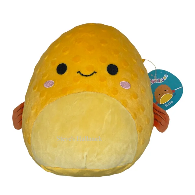 Squishmallow Safa the Porcupine Orange Puffer Fish 8" Stuffed Plush by Kelly Toy