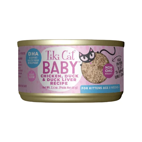 Canned Cat Food - BABY - Whole Foods Chicken, Duck & Duck Liver Recipe For Kittens - 2.4 oz