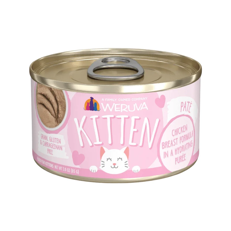 Canned Cat Food - KITTEN - Chicken Breast Formula in a Hydrating Purée - 3 oz