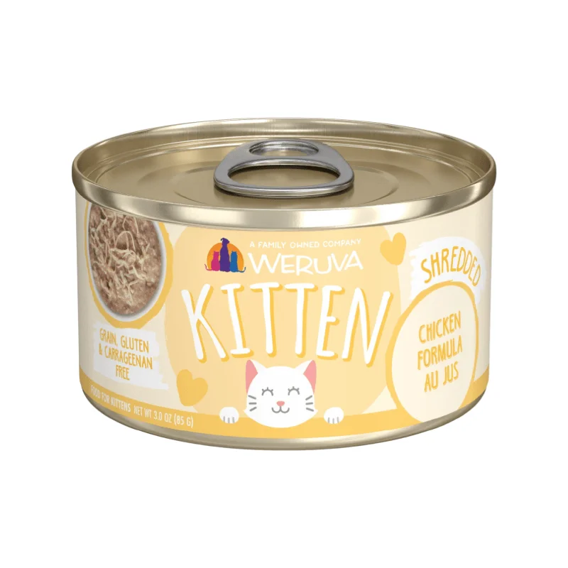 Canned Cat Food - KITTEN - Chicken Formula Au Jus - 3 oz