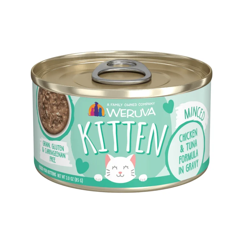 Canned Cat Food - KITTEN - Chicken & Tuna Formula in Gravy - 3 oz