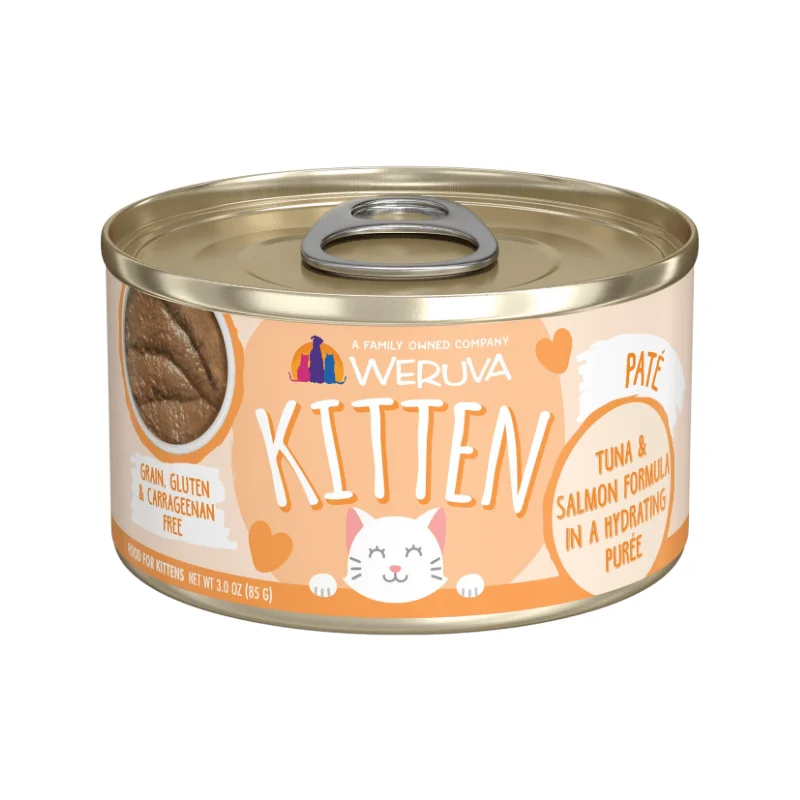 Canned Cat Food - KITTEN - Tuna & Salmon Formula in a Hydrating Purée - 3 oz