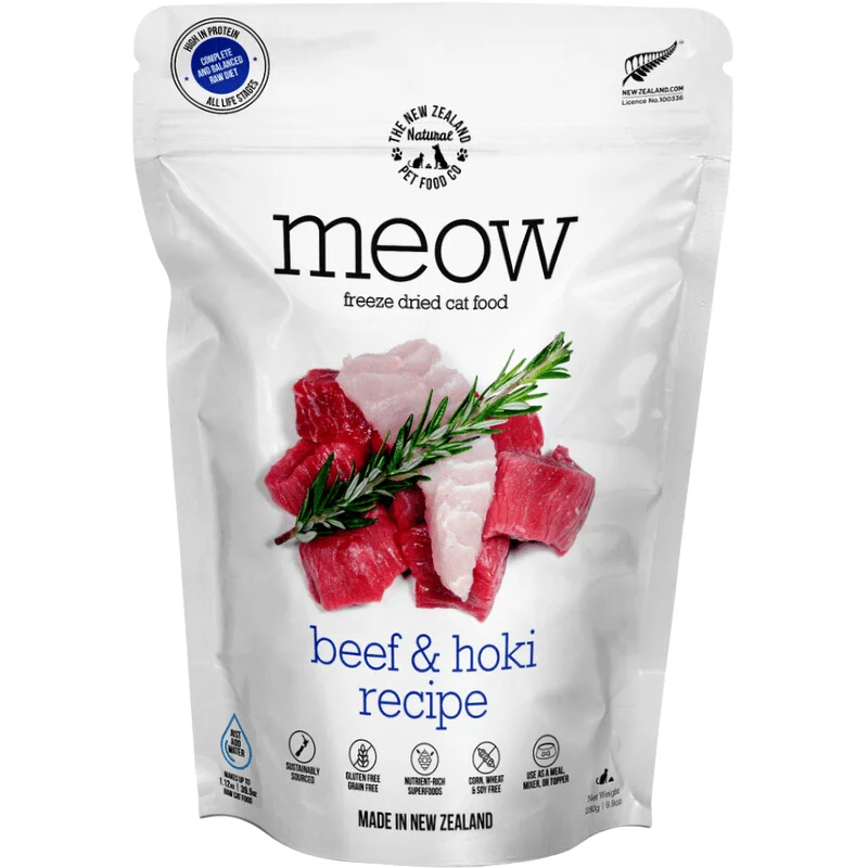 Freeze Dried Cat Food - Beef & Hoki Recipe