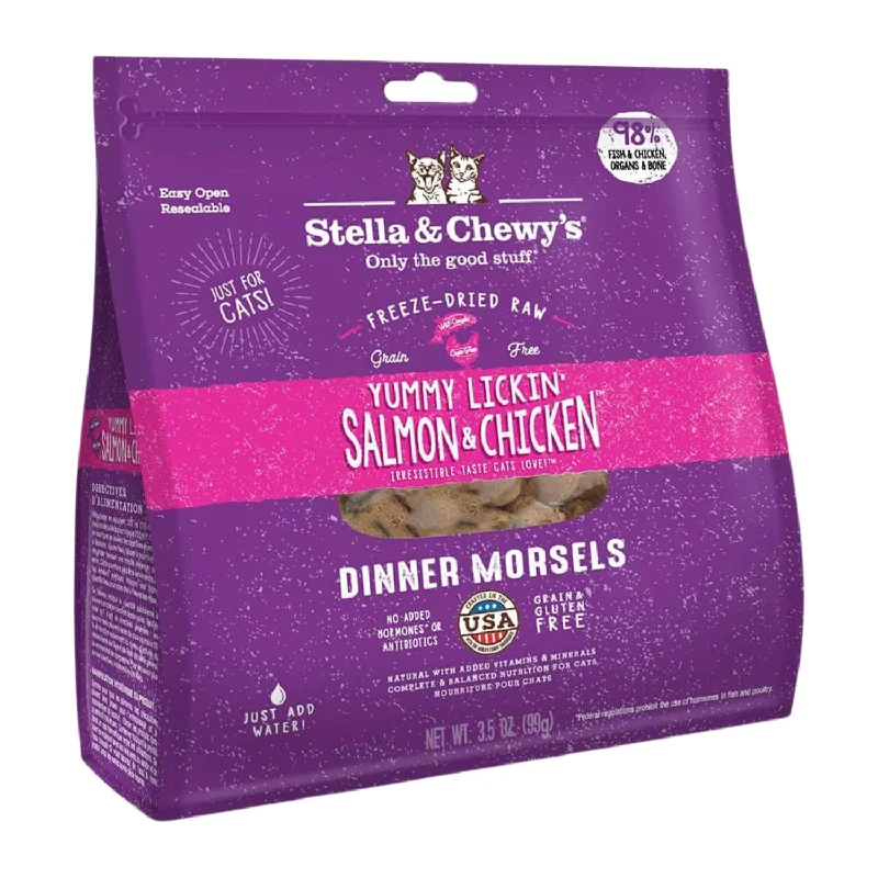 Freeze Dried Cat Food - Yummy Lickin' Salmon & Chicken - Dinner Morsels