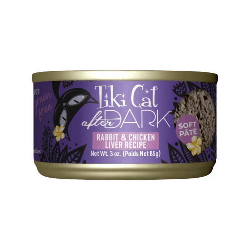 Canned Cat Food - AFTER DARK PATÉ - Rabbit & Chicken Liver Recipe - 3 oz