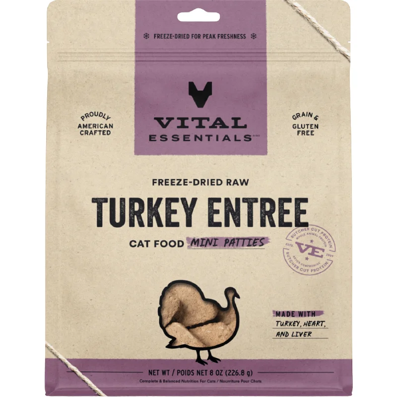 Freeze Dried Cat Food - Turkey Entree - Mini Patties