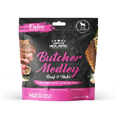 Absolute Holistic Dog Air-Dried Treats Butcher Medley 100g