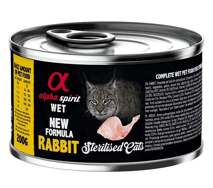 STERILIZED CATS RABBIT WET FOOD (85gr)