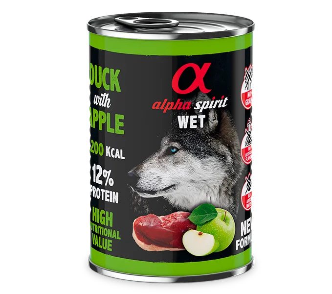 WET DUCK FOOD WITH APPLE